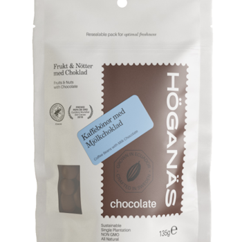 Roasted Coffee Beans + 36% Milk Chocolate 135g