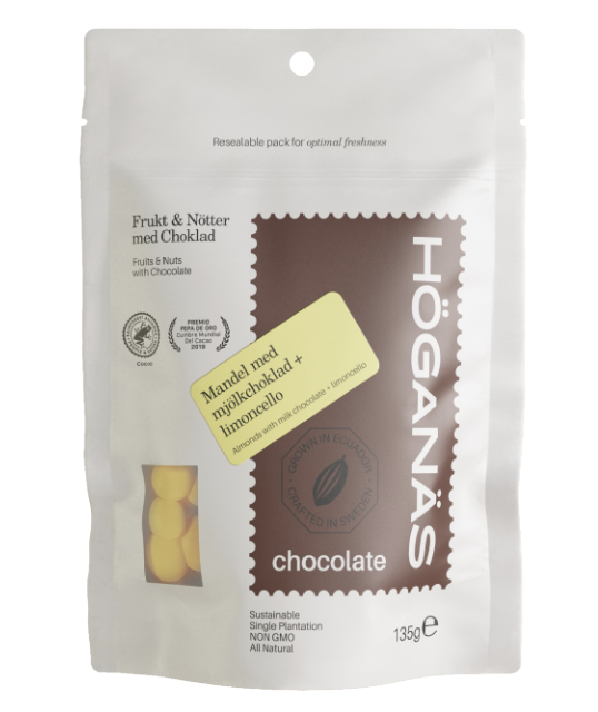 Almonds + "Limoncello" Powder + Milk Chocolate 135g