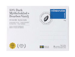 53% Dark Milk + Bourbon Vanilj Höganäs Chocolate Kakor 70g