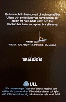 Linersock Ull 40% Vit 35/38 2p