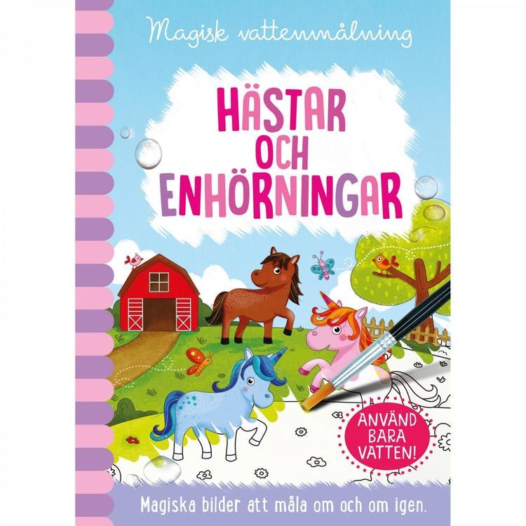 Vattenmålning - Hästar och Enhörning