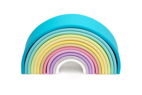 Stor regnbåge i silikon - pastell