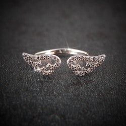 RING ANGEL WINGS WHITE GOLD