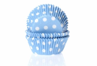 Muffinsform blå/vitprickig