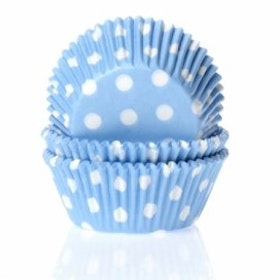 Muffinsform blå/vitprickig