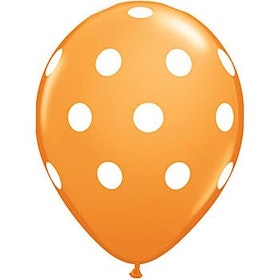 Ballonger 10 st - Orange med prickar