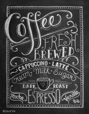 Print - Coffee Lovers, Fresh Brewed