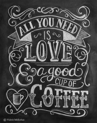Print - All you Need is Love and Coffee