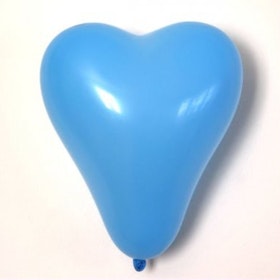 Ballonger - hjärtan, ljusblå