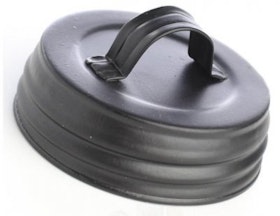 Mason Jar Lid regular - svart matt med handtag