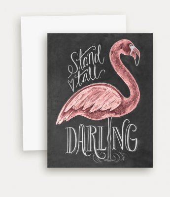 Kort - Flamingo Stand Tall Darling
