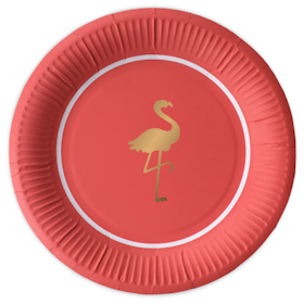 Preppy Flamingo - Papperstallrikar