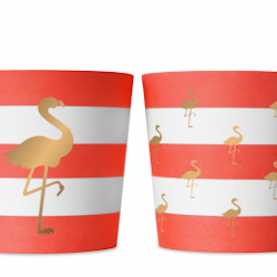 Food cups - Preppy Flamingo