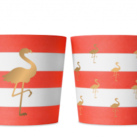 Food cups - Preppy Flamingo