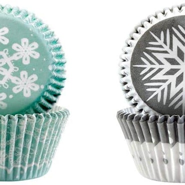 Muffinsformar - snöflingor, två olika färger