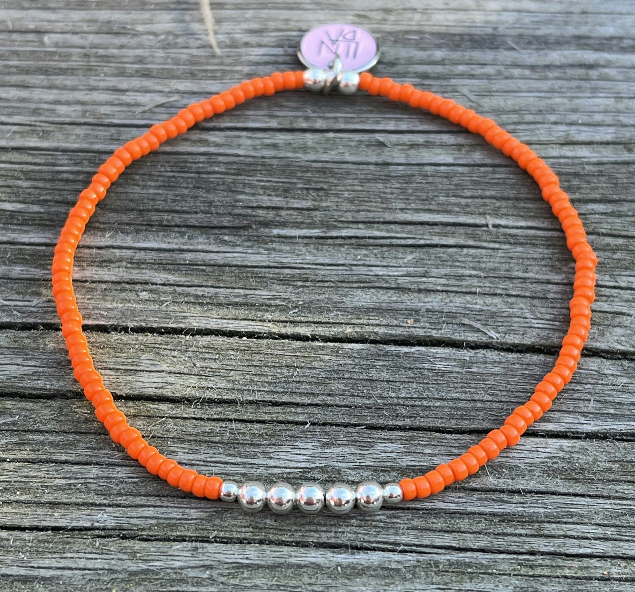Orange med silver