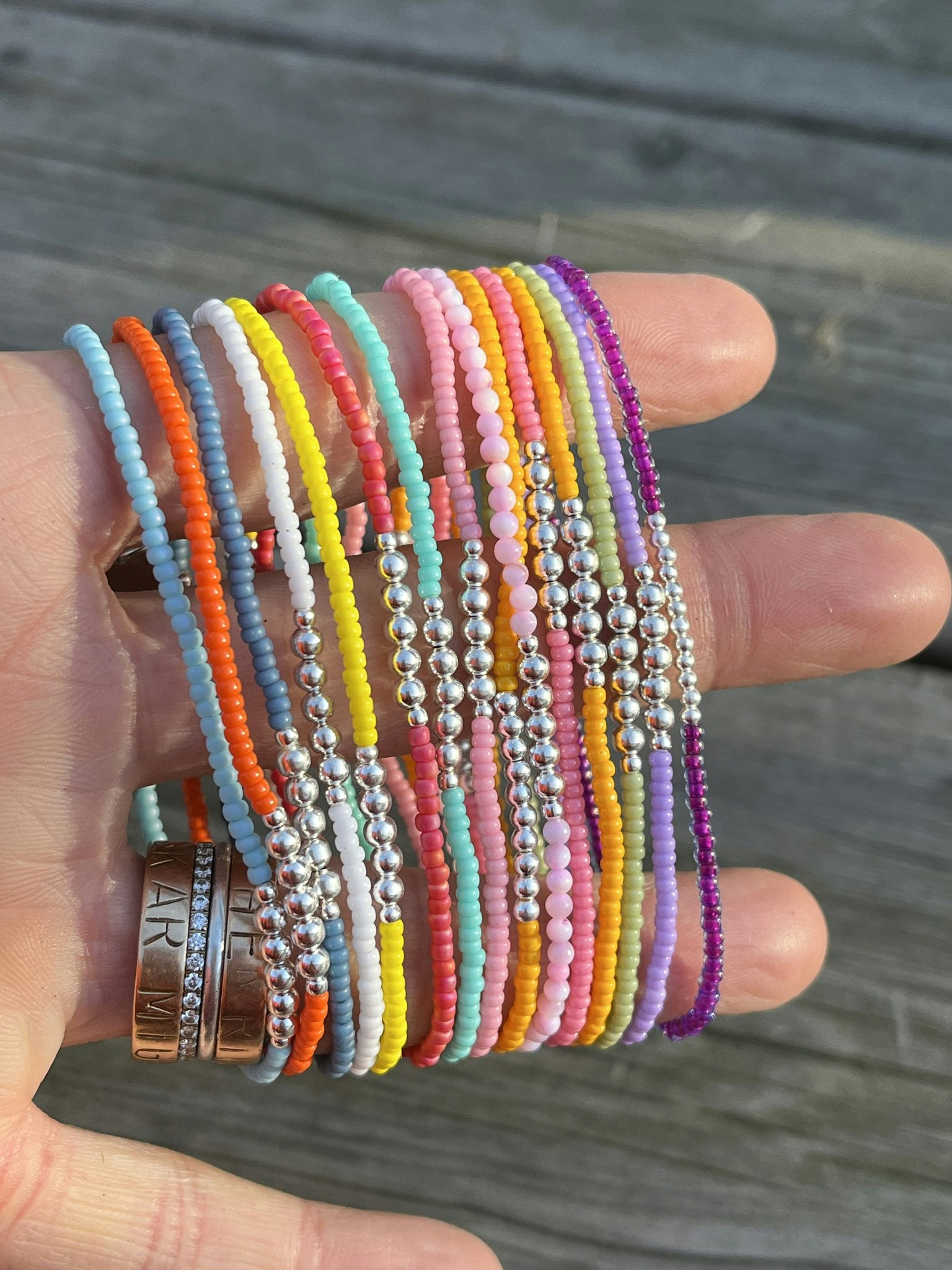 Orange med silver