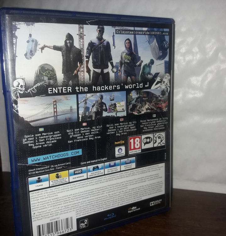 WATCH DOGS 2  PS 4  ( BEGAGNAD  )