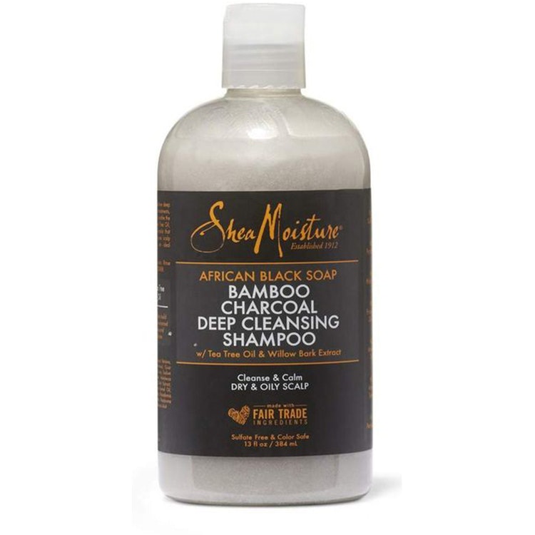 Shea Moisture African Black Soap Bamboo Charcoal Shampoo 384ml