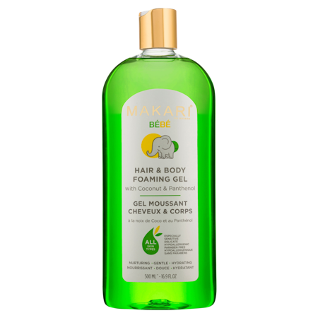 Makari Bebe Hair and Body Foaming Gel with coconut and panthenol - 500ml