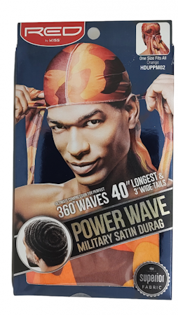 RED By Kiss: Power Wave Military Durag - Orange
