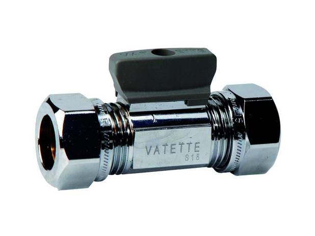 Vatette Kulventil Rak - 18x18