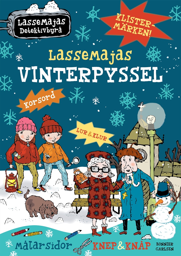 LasseMajas vinterpyssel med klistermärken - finns i God gärnings designbutik