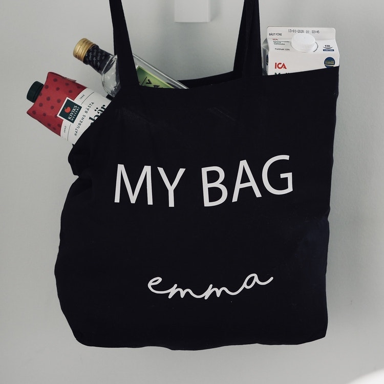 Shoppingbag med namn - MiNora - Personliga barnkläder och presenter