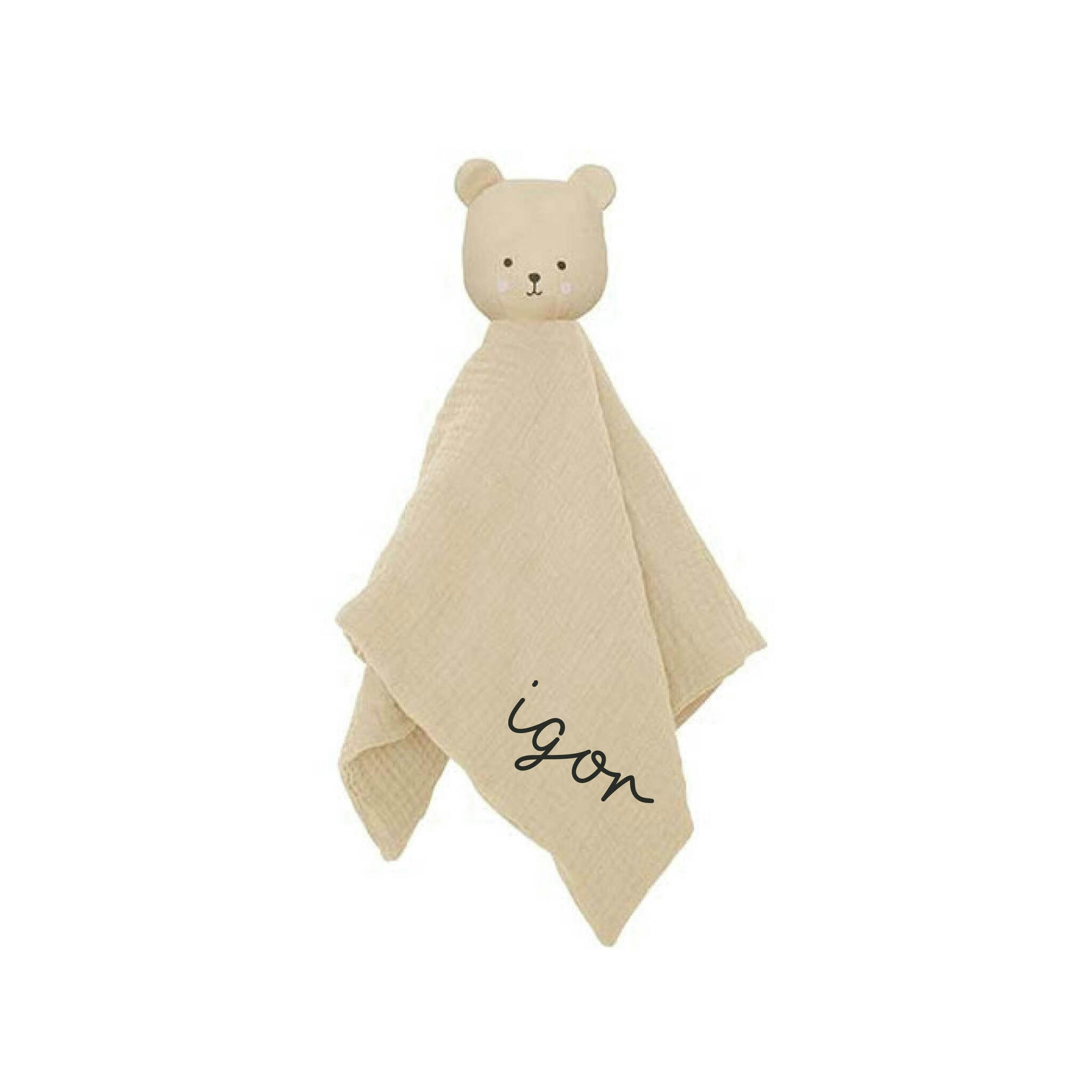 Snuttefilt björn med namn - Personlig snuttefilt - MiNora - Personliga  presenter och barnkläder
