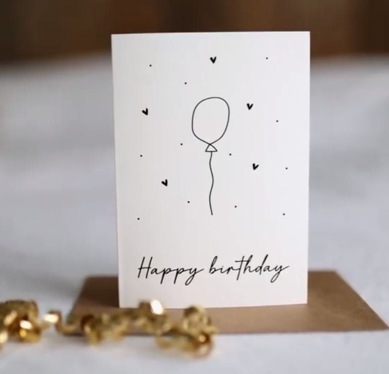 Happy Birthday "Ballong" - Grattiskort