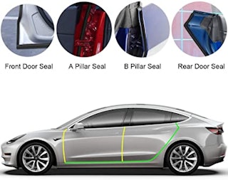 Tätningslistpaket dörr och bagage Model 3