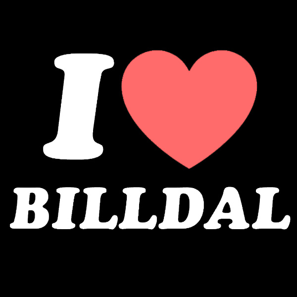 Bildekal - "I Love Billdal"