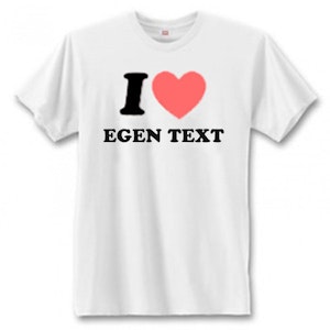 T-Shirt - "I Love EGEN TEXT"