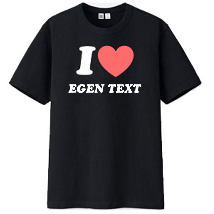 T-Shirt - "I Love EGEN TEXT"