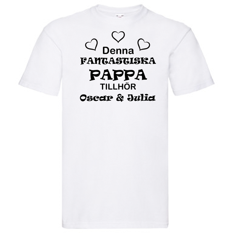 T-Shirt - "Denna Fantastisk Pappa" - Media - S
