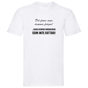 T-Shirt - Det finns inga dumma frågor, bara dumma människor