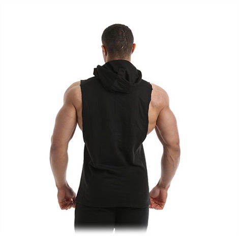 Golds Gym - Drop Armhole Hooded Vest - Black