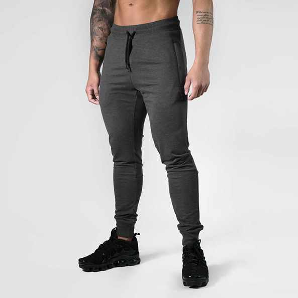 Tapered Joggers V2 - Dark grey melange