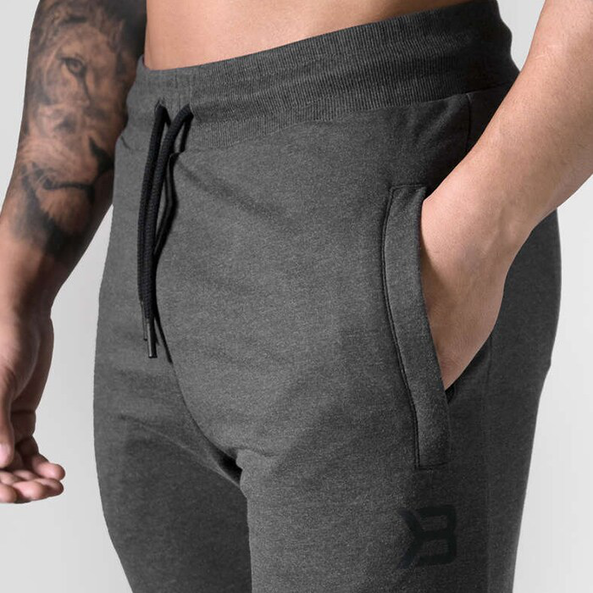 Tapered Joggers V2 - Dark grey melange