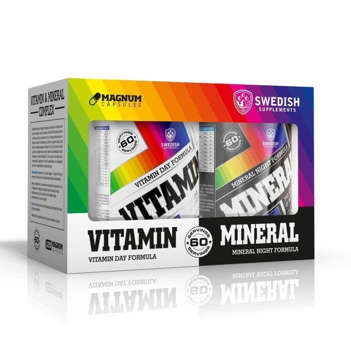 Swedish Supplements - Vitamin & Mineral Complex, 2 x 60 Magnum Capsules