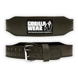 4 Inch Padded Leather Belt, army green