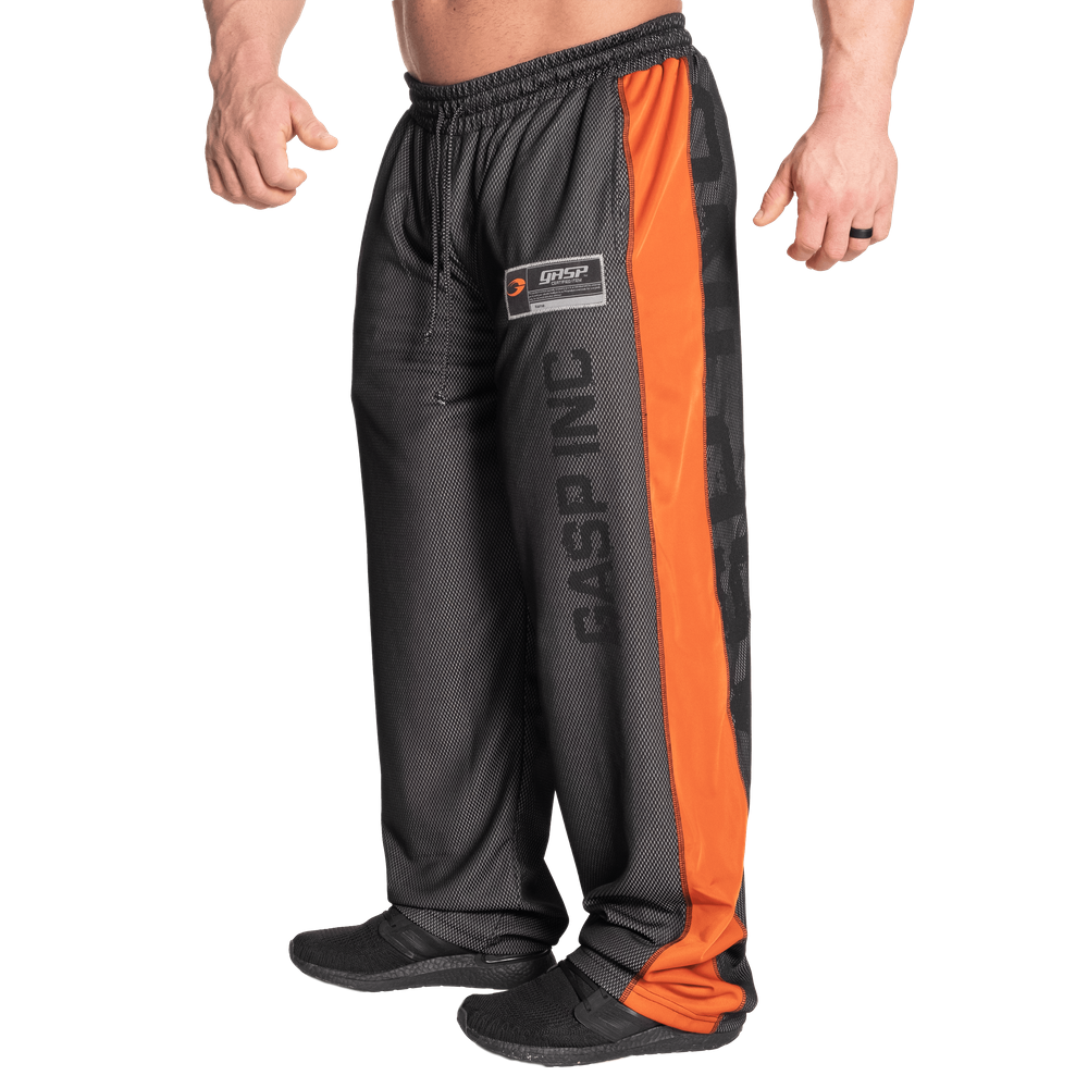 GASP - No1 mesh pant, Black/Flame