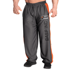 GASP - No1 mesh pant, Black/Flame