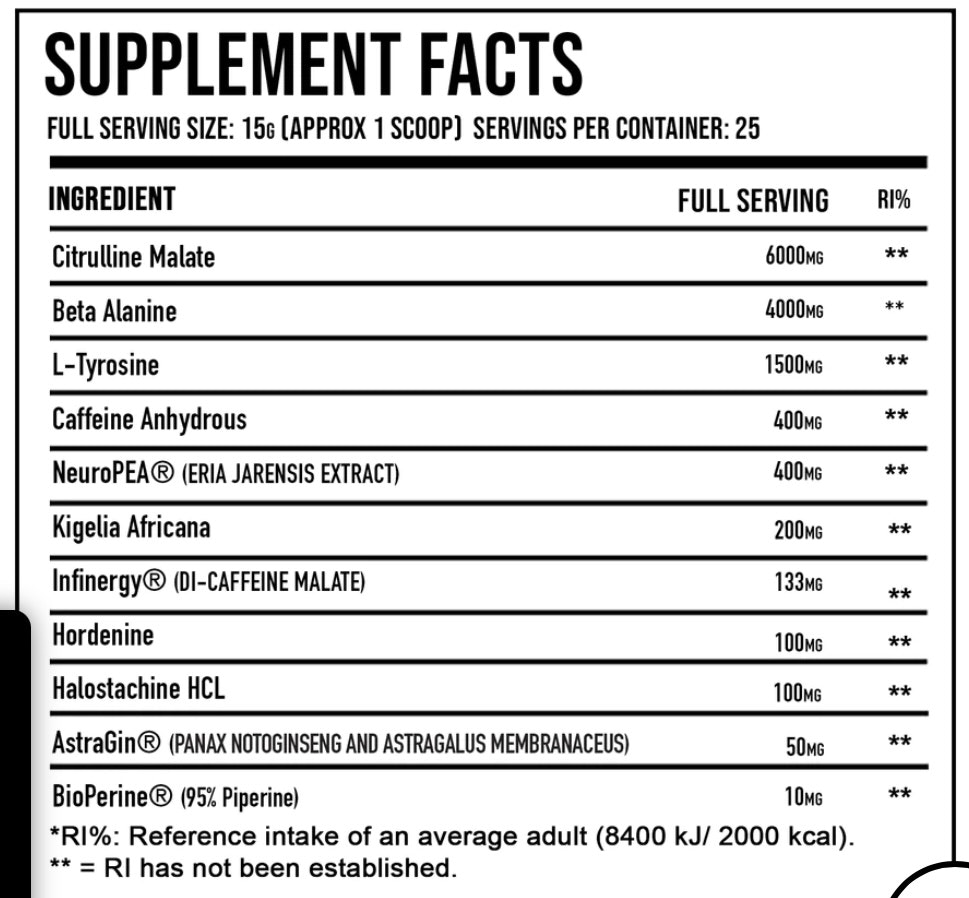 DNA Sports - H8 Extreme Stim PWO