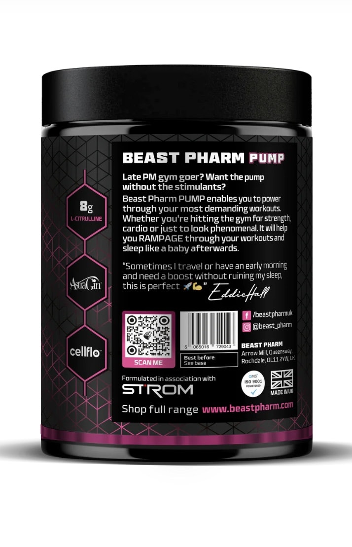 Beast Pharm - PUMP (Stim free) Pre Workout
