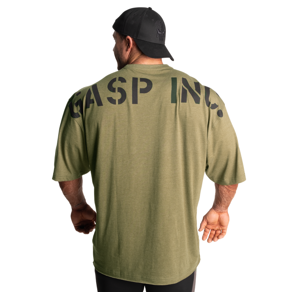 Gasp - Division Iron Tee, Army Green Melange