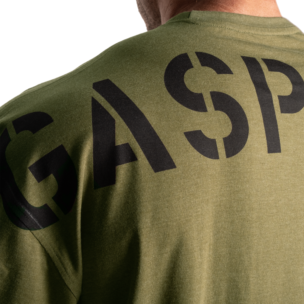 Gasp - Division Iron Tee, Army Green Melange