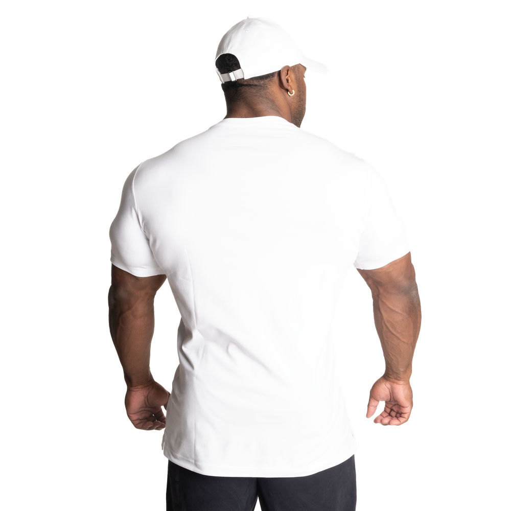 Better Bodies - Basic Tapered Tee, White/Red