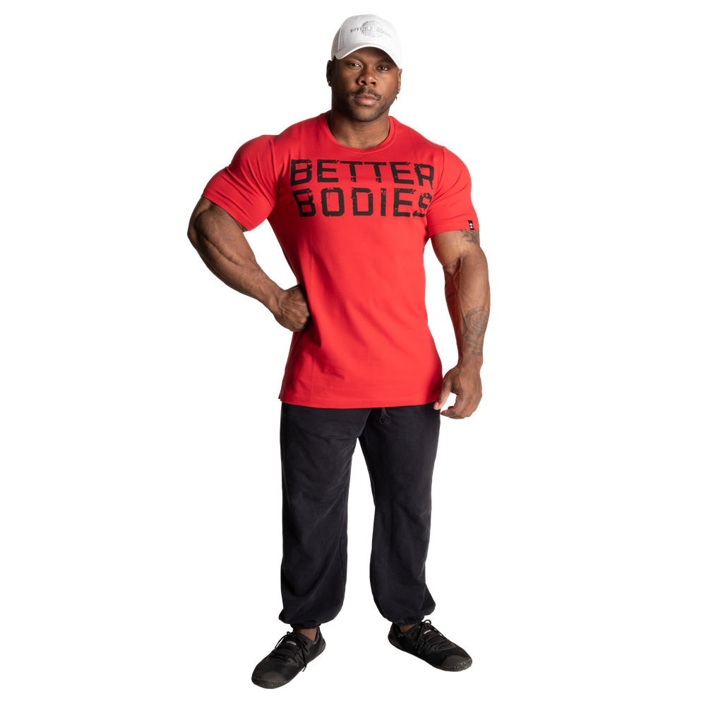 Better Bodies - Basic Tapered Tee, Chili Red