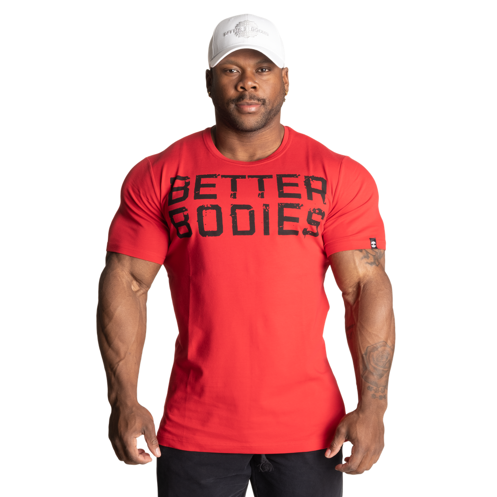 Better Bodies - Basic Tapered Tee, Chili Red